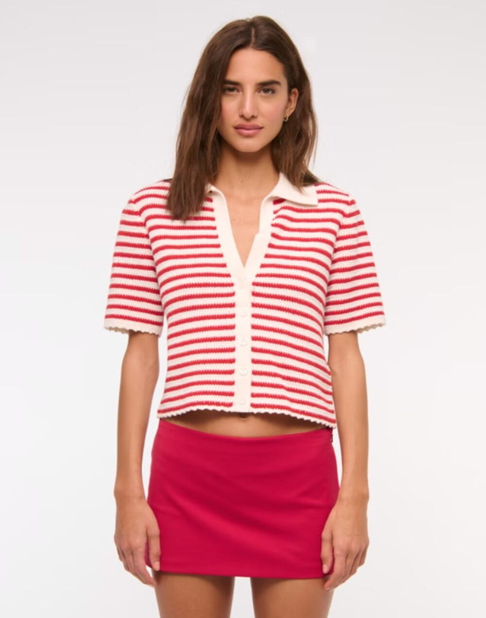 Abercrombie and fitch red scarlett mini skort - size small